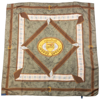 Vintage Burberry Nova Check Silk Scarf