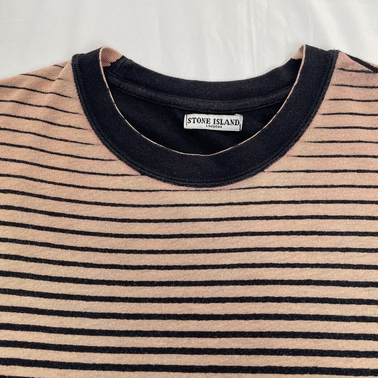 Vintage Stone Island Striped T-Shirt, Size Large | Stone island, Bleached Black