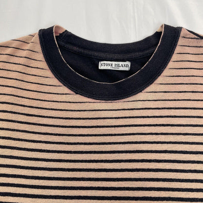 Vintage Stone Island Striped T-Shirt, Size Large | Stone island, Bleached Black
