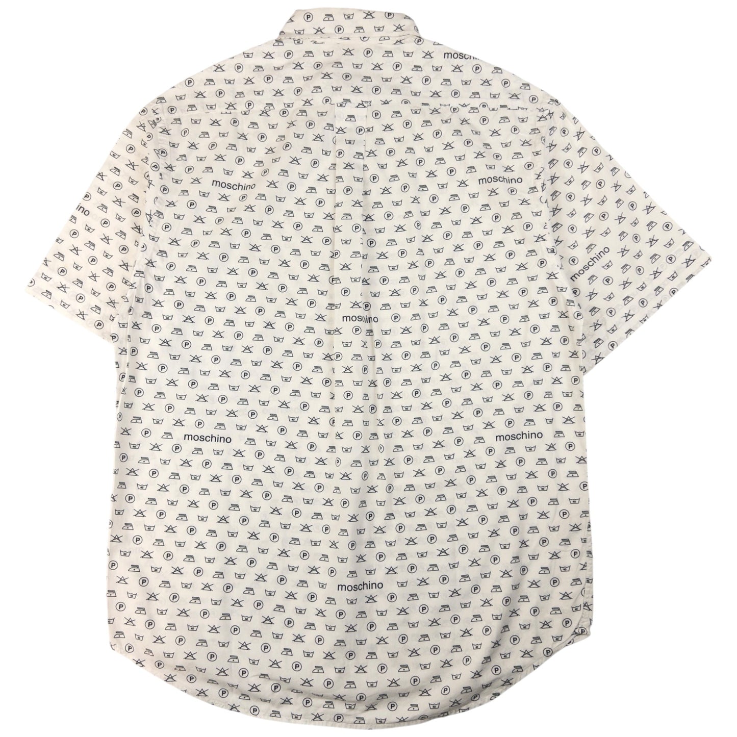 Vintage Moschino Jeans Monogram Washing Icons Shirt Size M