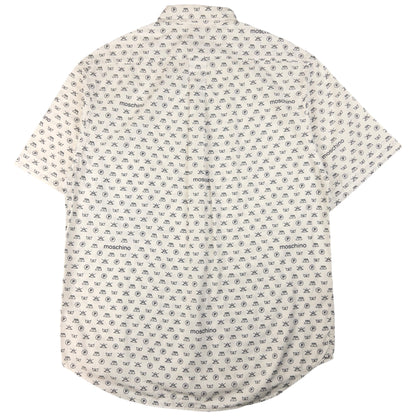 Vintage Moschino Jeans Monogram Washing Icons Shirt Size M