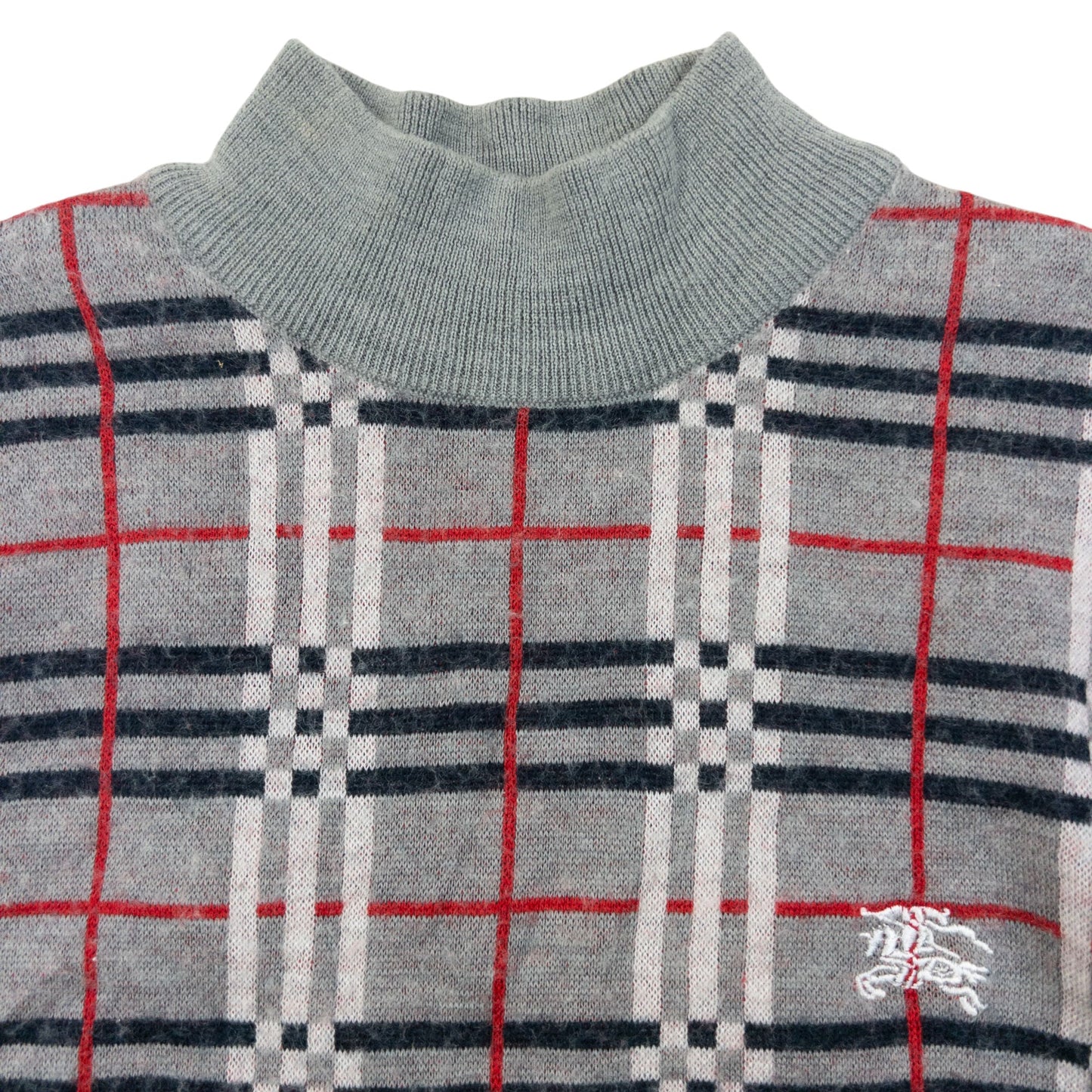 Vintage 90s Burberry Nova Check Jumper Womens Size M | Medium, Grey