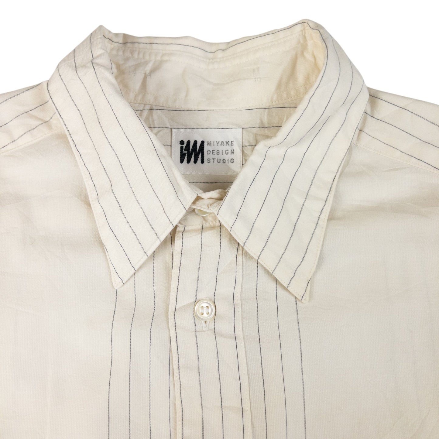 Vintage Issey Miyake Striped Long Sleeve Button Up Shirt Size M