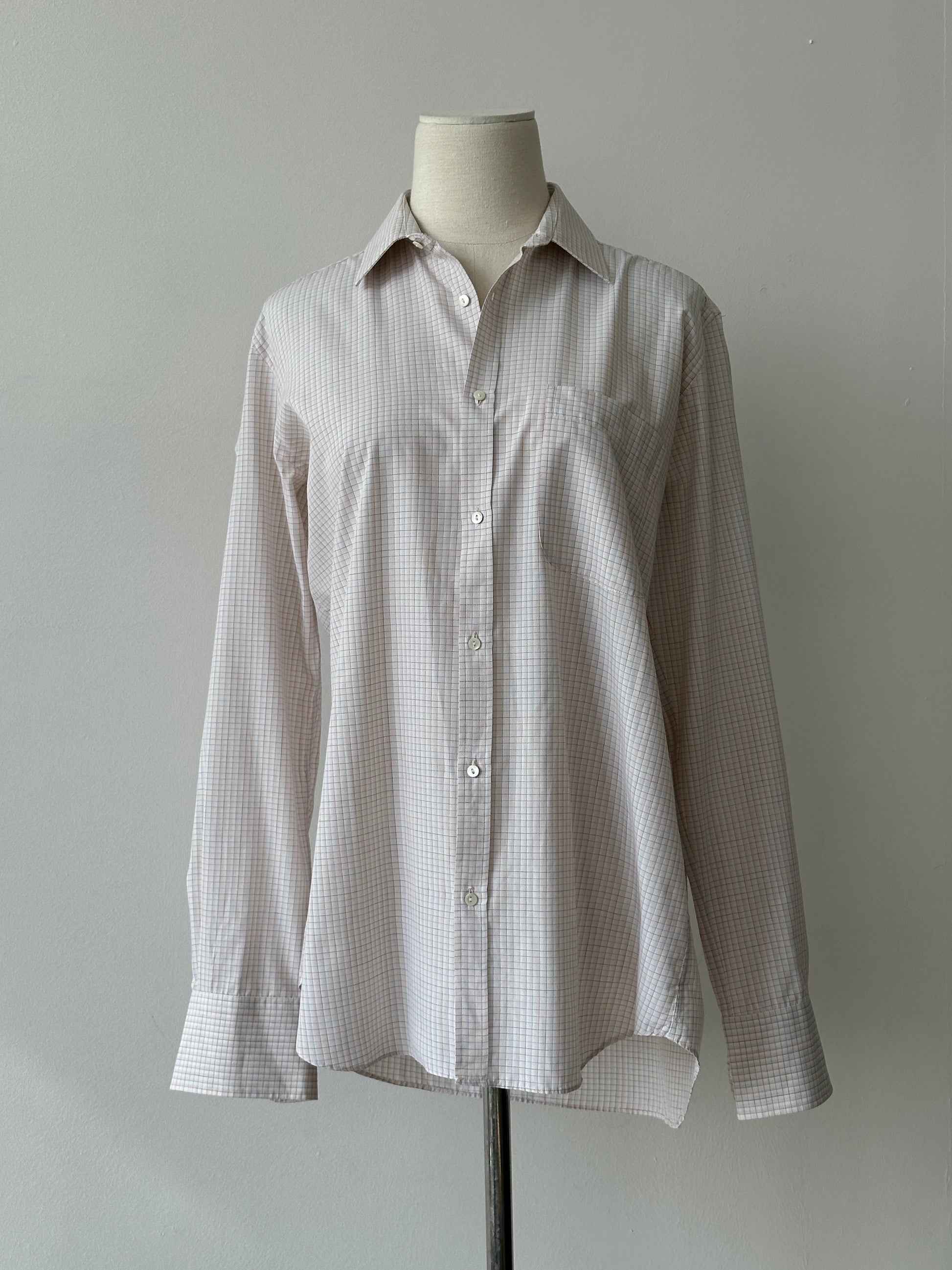 Yves Saint Laurent Chemises 1990s Cotton Check Shirt - M