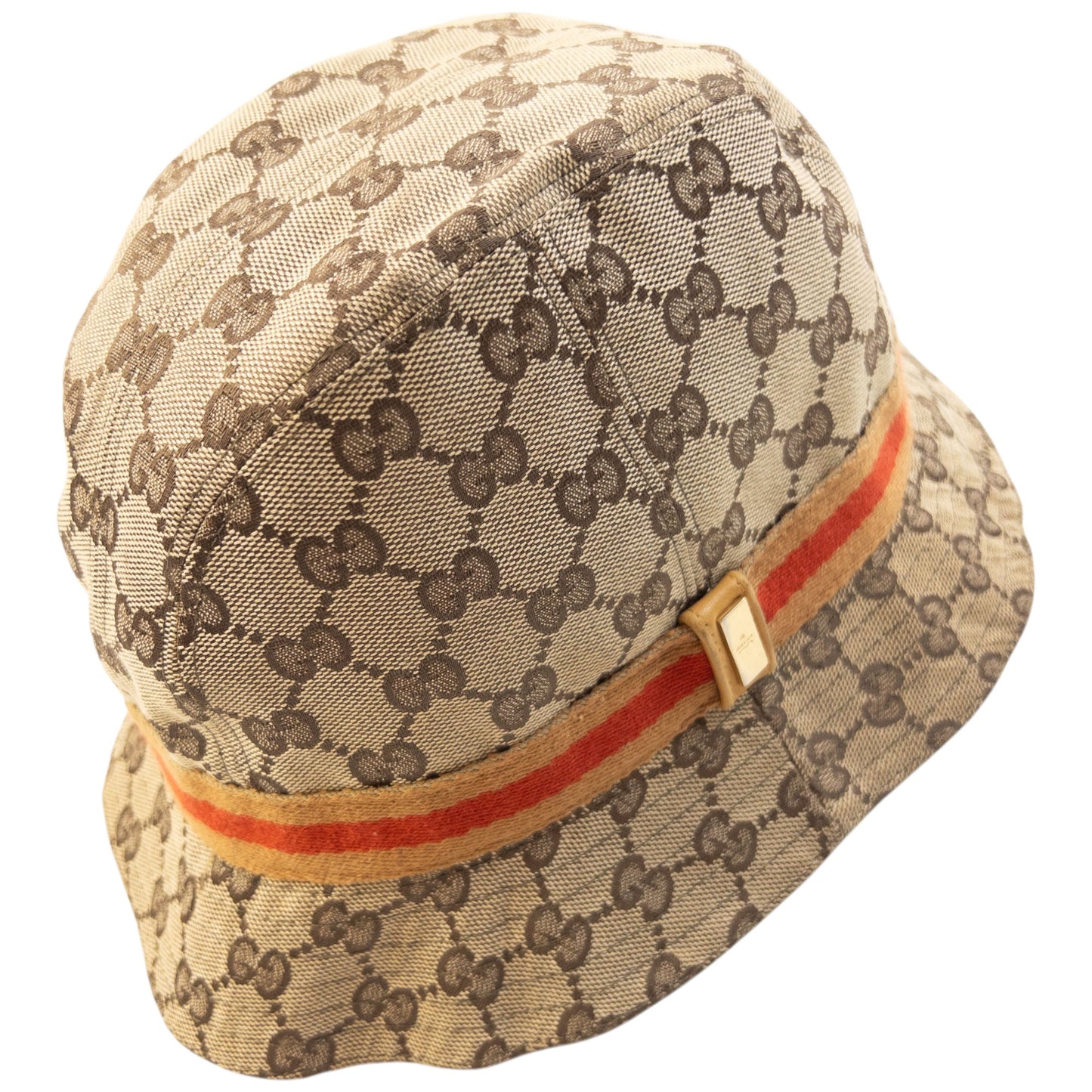 Vintage 2000s Gucci Monogram Bucket Hat Size M | O/S, Beige