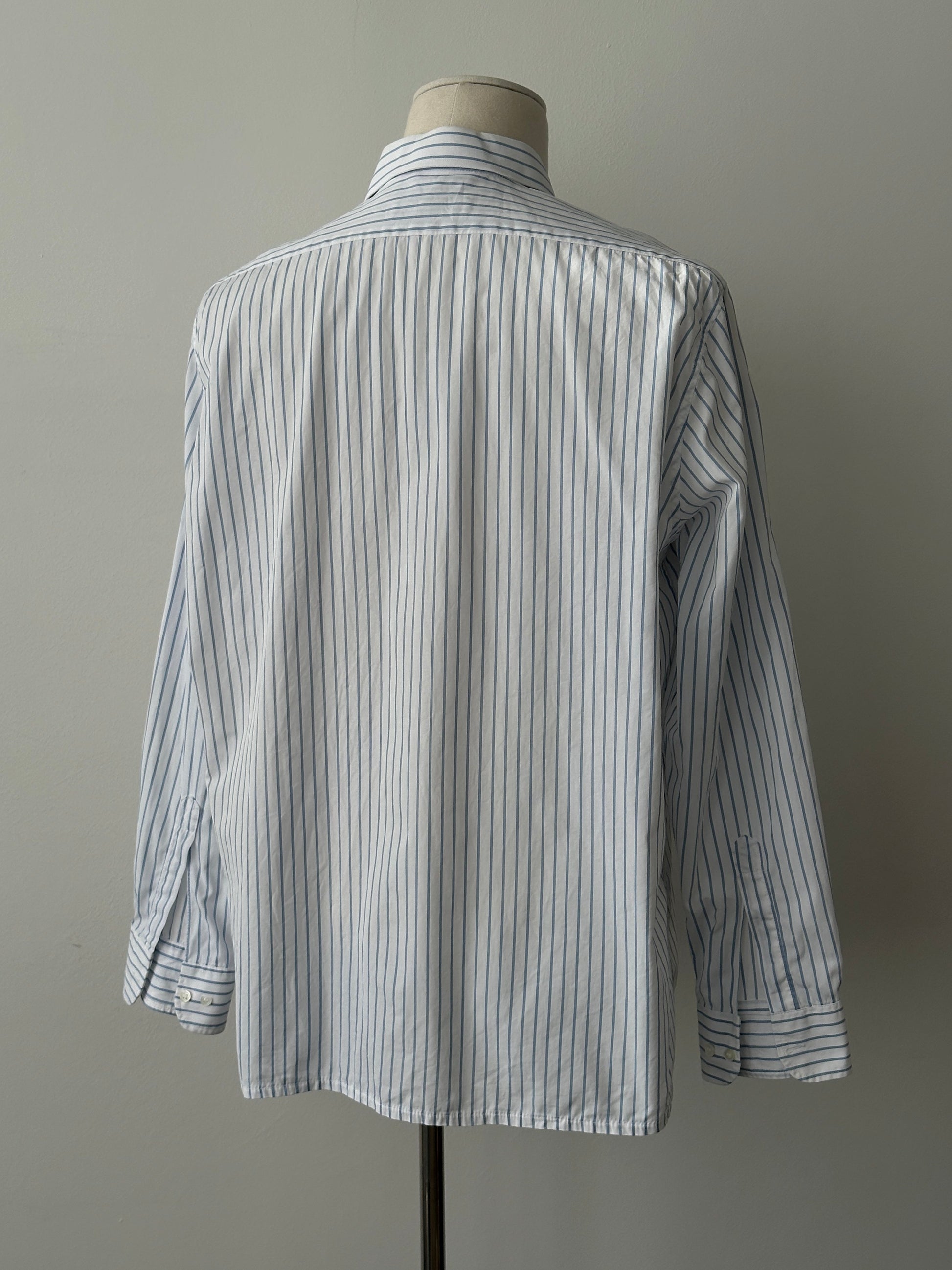 Christian Dior Monsieur Paris 1990s Pure Cotton Striped Shirt - L