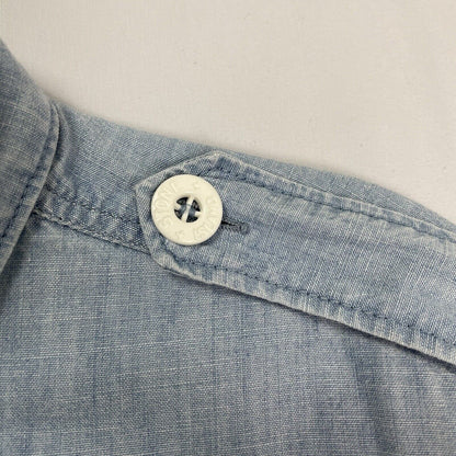 Stone Island Denim Chambray Shirt, Size XL | Stone Island, Blue