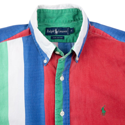 Vintage 90s Ralph Lauren Striped Long Sleeve Button Up Shirt Size L