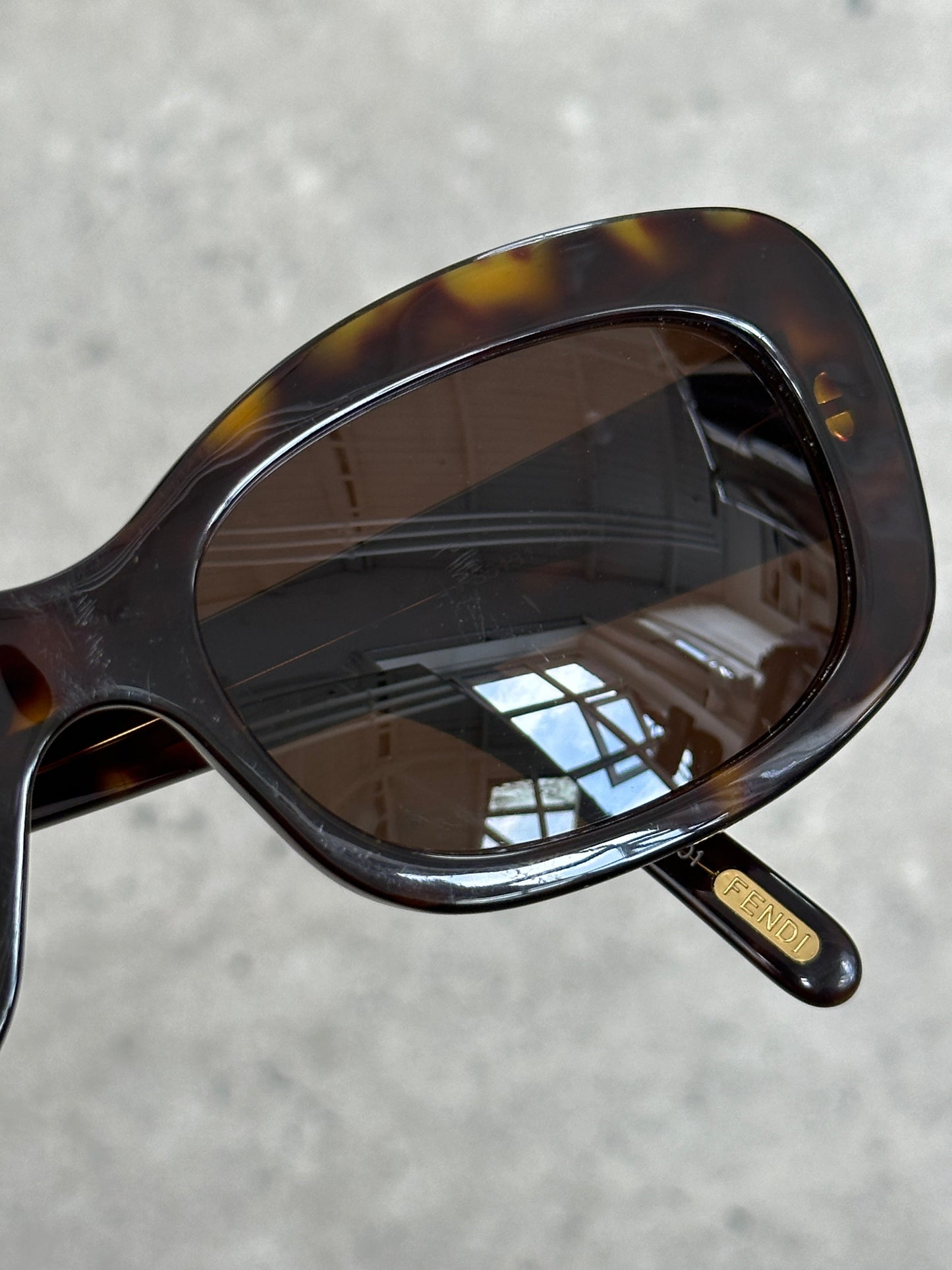 Fendi 2000s Oversized FF Monogram Logo Sunglasses