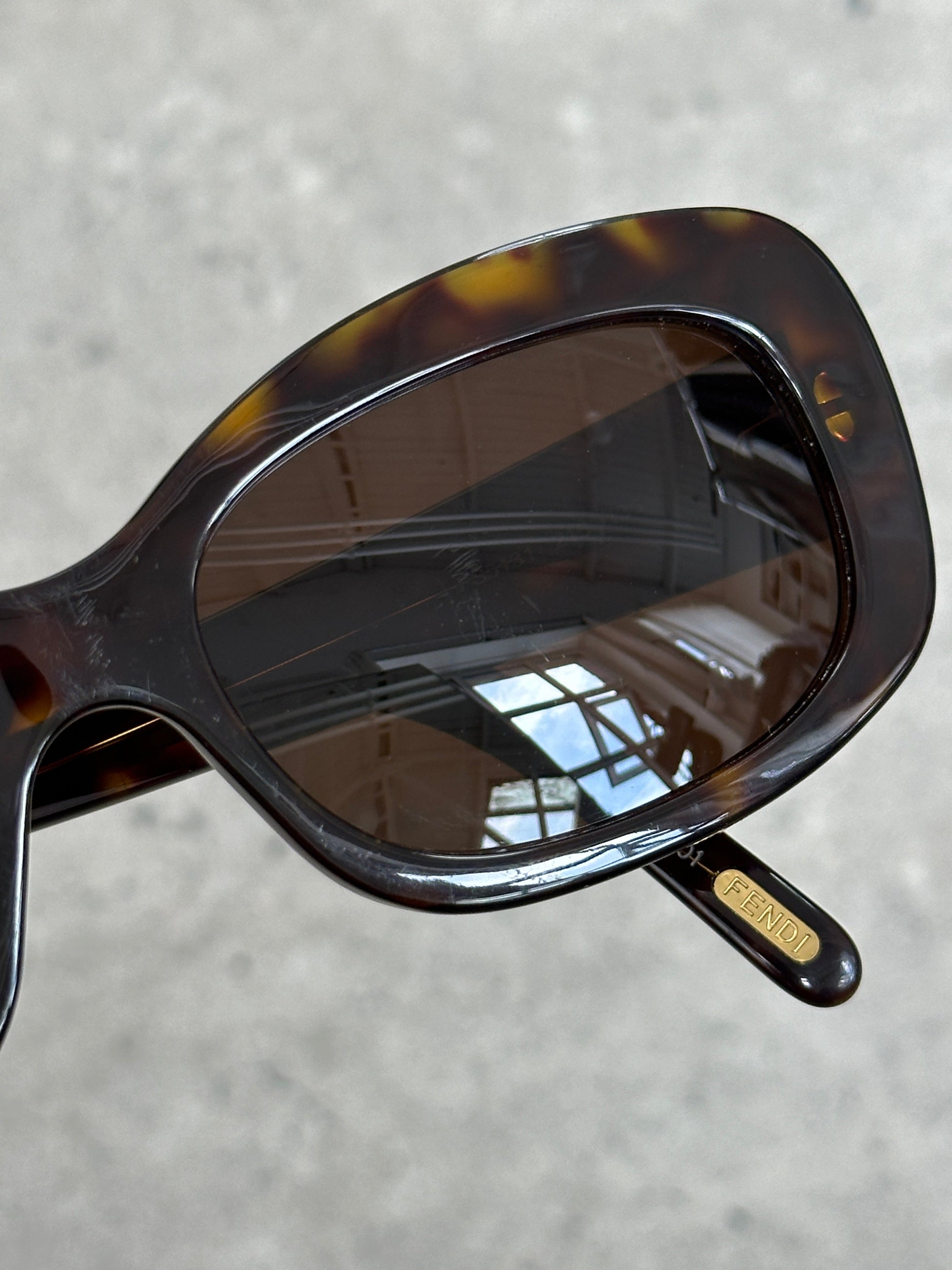 Fendi 2000s Oversized FF Monogram Logo Sunglasses