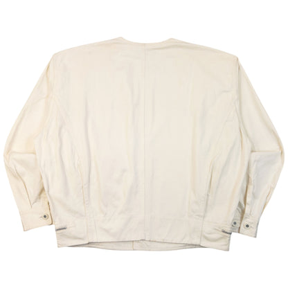 Vintage 80s Issey Miyake MEN Button Up Jacket | Large, Cream