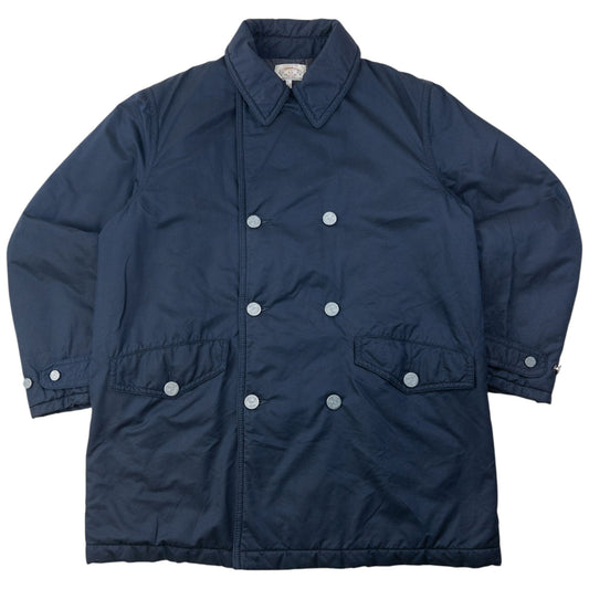 Vintage 90s Armani Jeans Padded Trench Jacket Size XL | XL, Blue