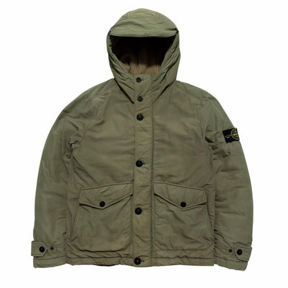 Stone Island Micro Reps Parka Jacket | Medium, Olive Green