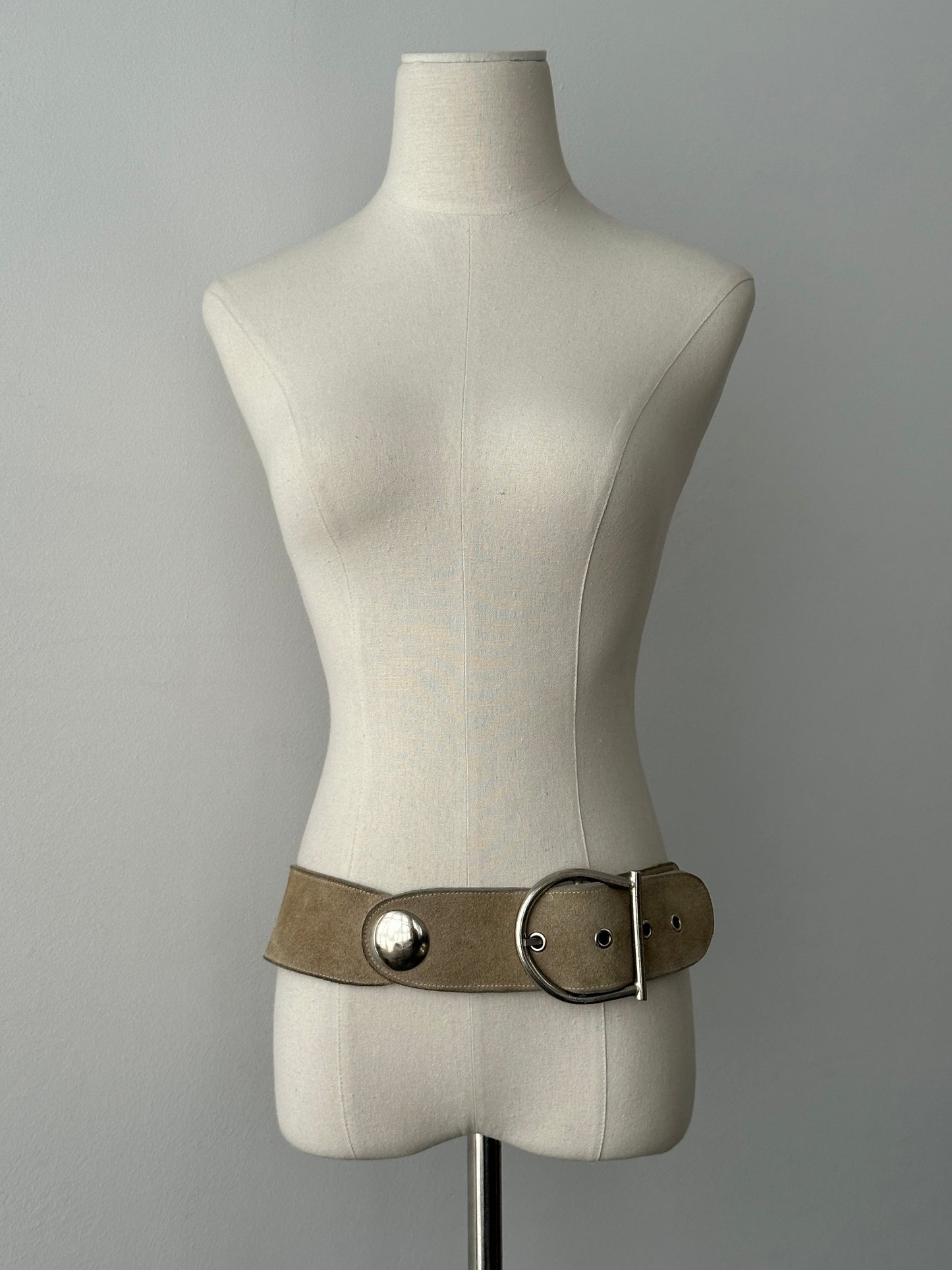 Vintage 1990s Suede Chunky Belt - W30-34