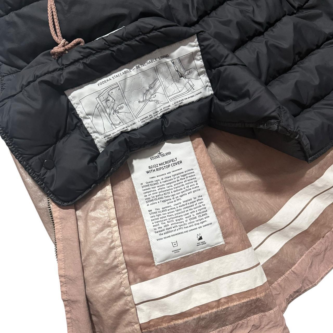 Stone Island 22/82 Microfelt Fireman Clasp Jacket | Medium, Metallic Pink