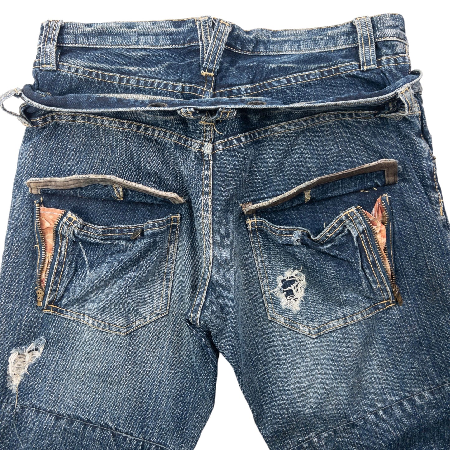 Vintage 2000s PPFM Layered Denim Jeans Size W32 | W32, Multicoloured