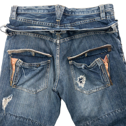 Vintage 2000s PPFM Layered Denim Jeans Size W32 | W32, Multicoloured