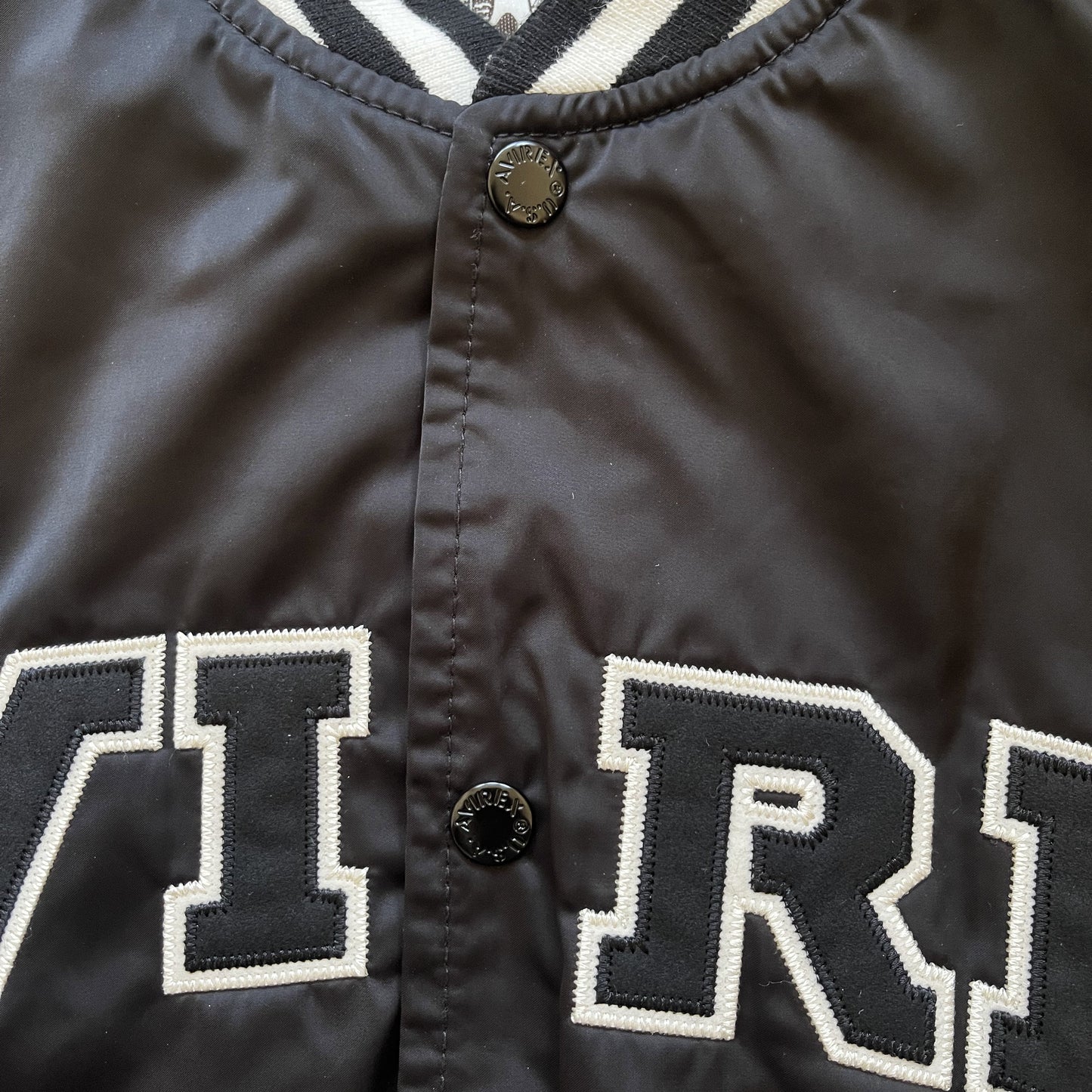 Avirex Spell Out Varsity Bomber Jacket - M