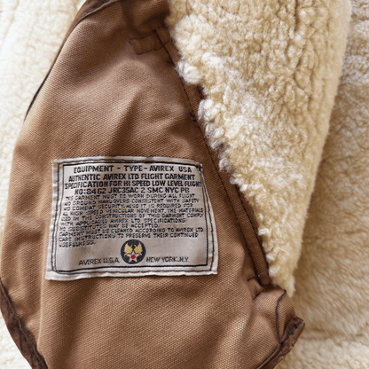 Avirex B-3 Sheepskin Aviator Flight Jacket - M | Medium, Brown