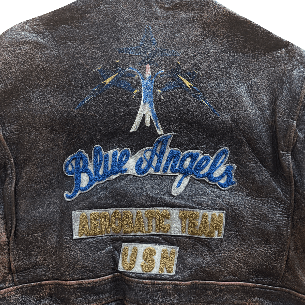 Avirex 1991 'Blue Angels' G-1 Leather Flight Jacket - S / M | S / M, Multicoloured