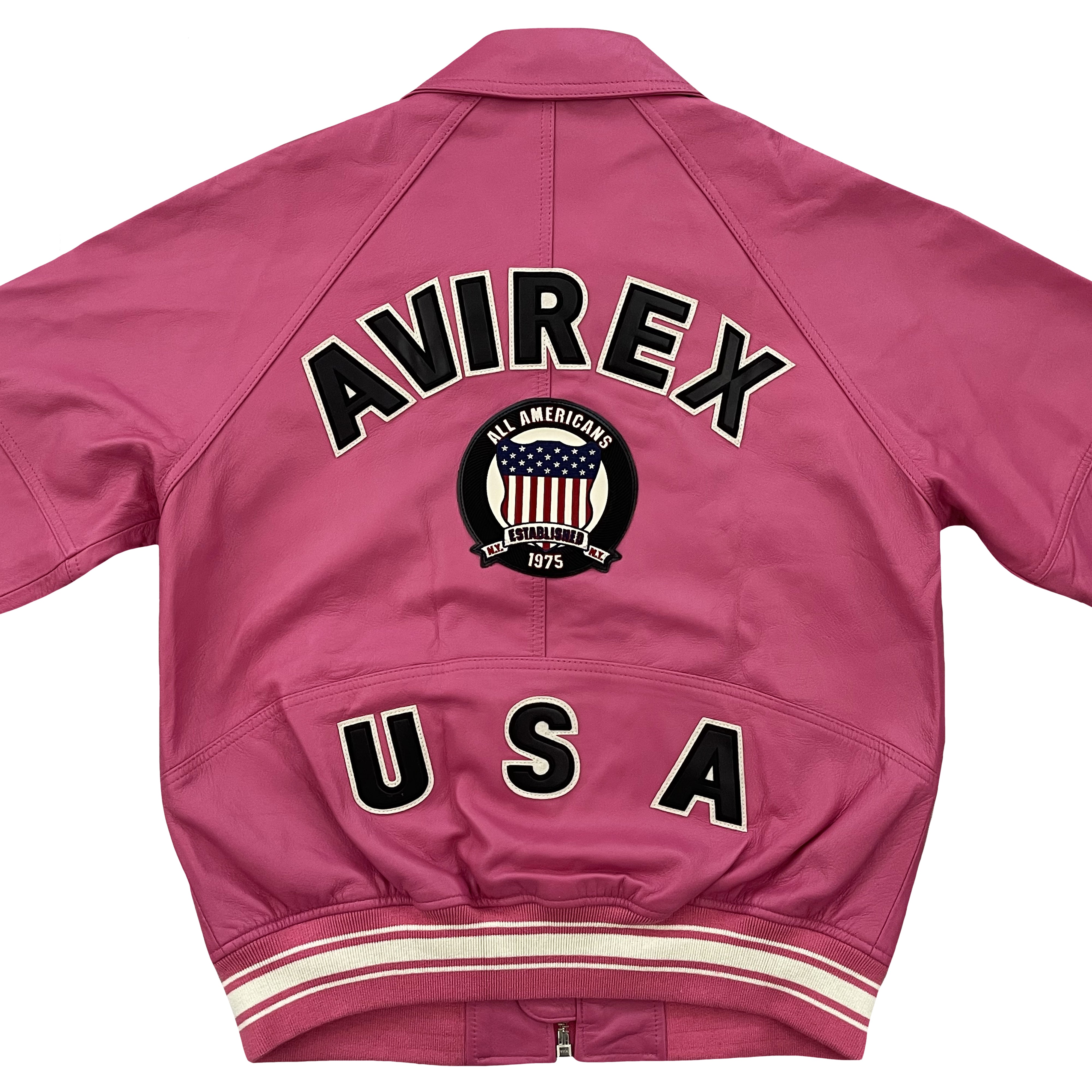 Avirex Icon Leather Varsity Jacket - L – Known Source