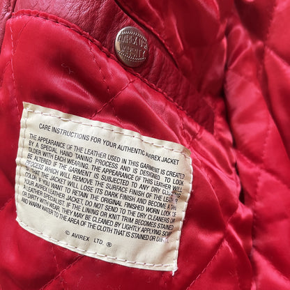 Avirex New York Lions Leather Varsity Jacket - M