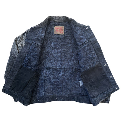 Boro Sashiko Distressed Denim Trucker Jacket - L