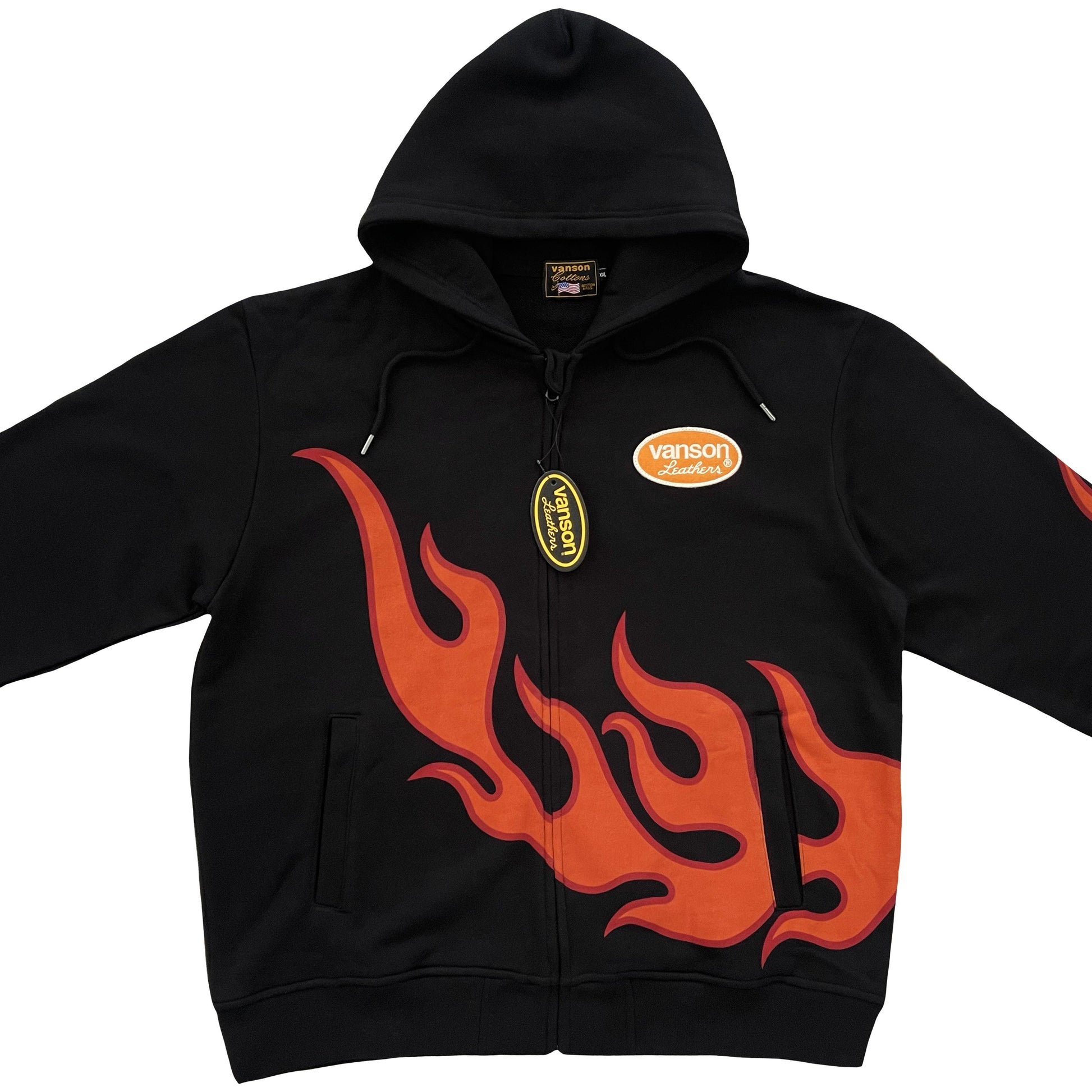 Vanson Leathers Flame Hoodie - Known Source