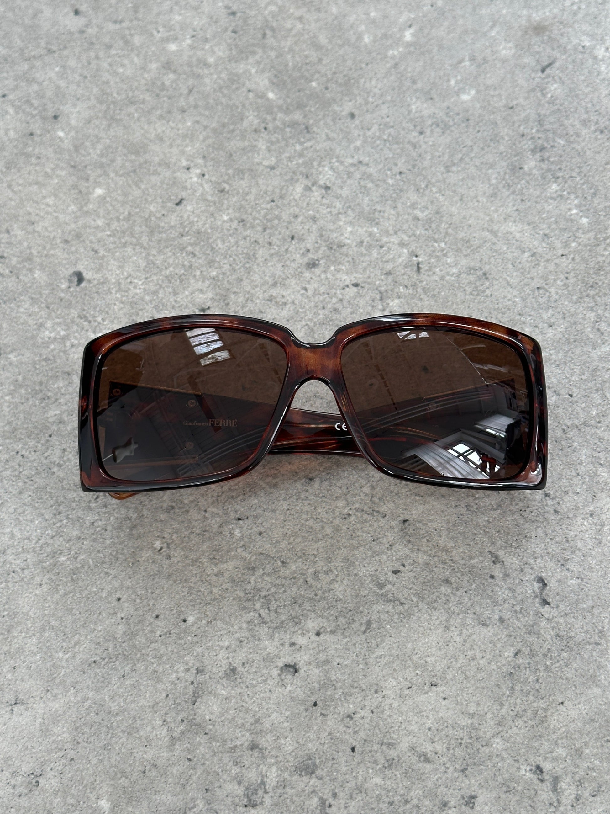 Gianfranco Ferre 1990s Oversized Square Logo Sunglasses