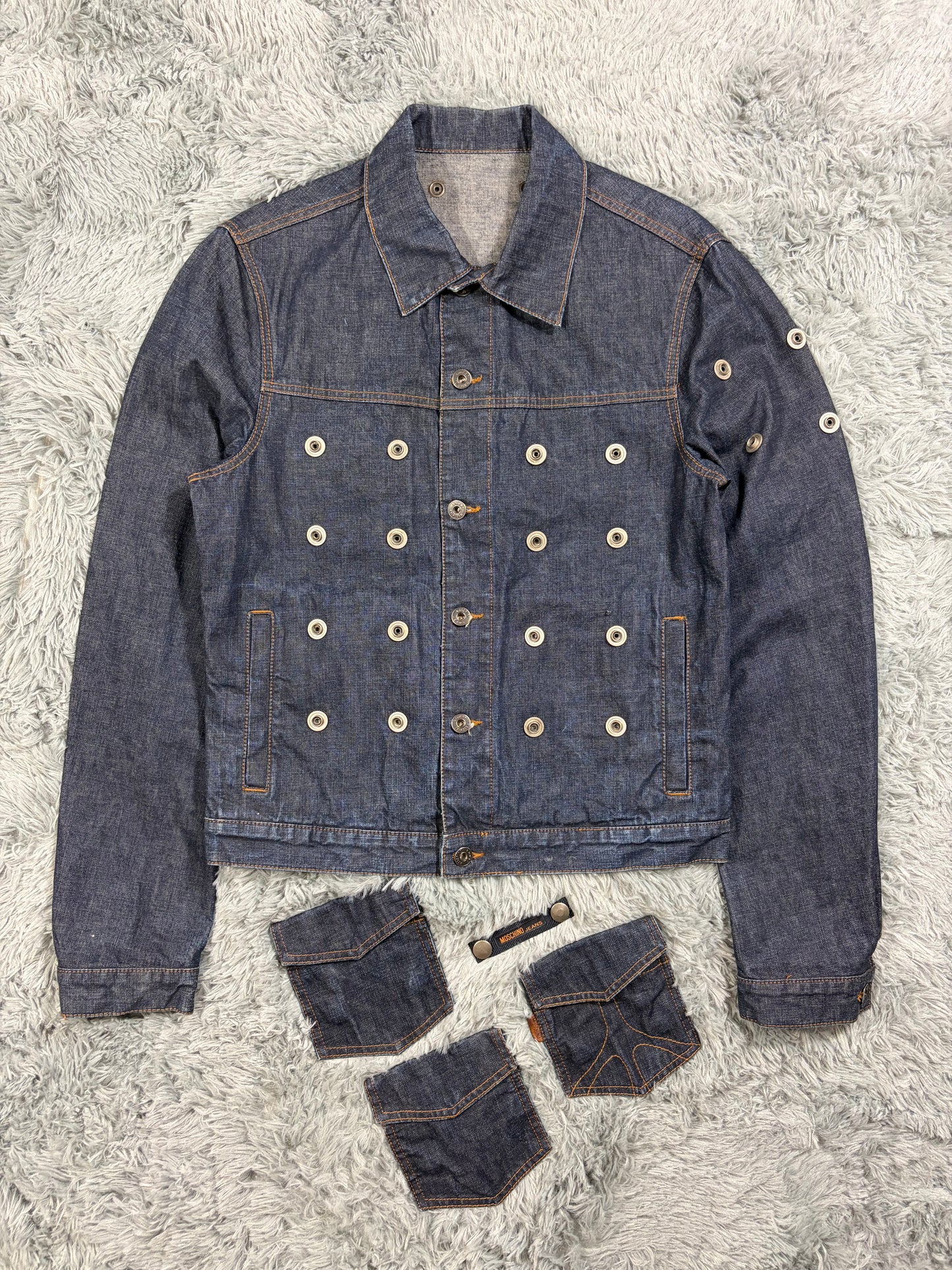 Moschino Jeans 00’s Modular Pocket System Denim Jacket - S/M | O/S, Blue
