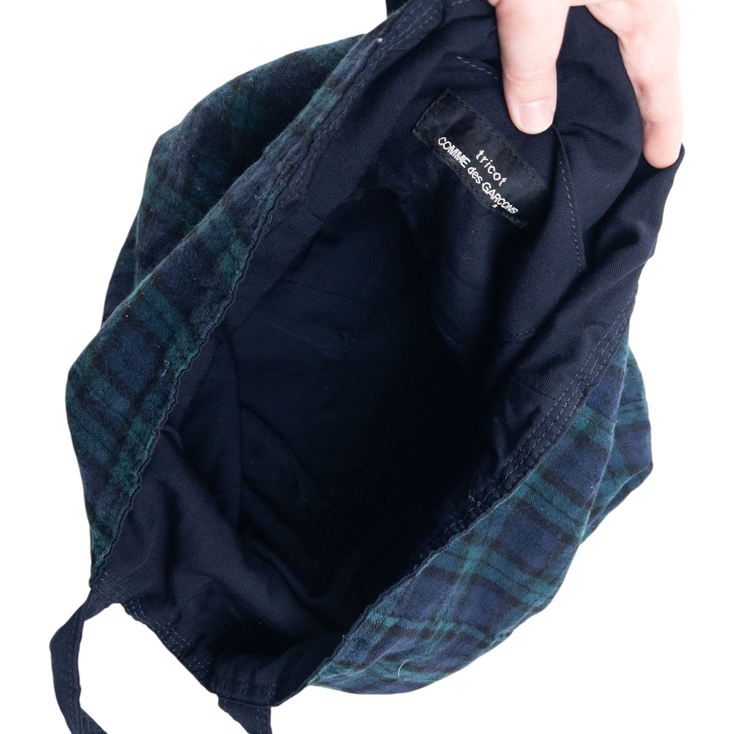 Vintage 2000s Comme Des Garçons Tricot Checkered Tote Bag | O/S, Red