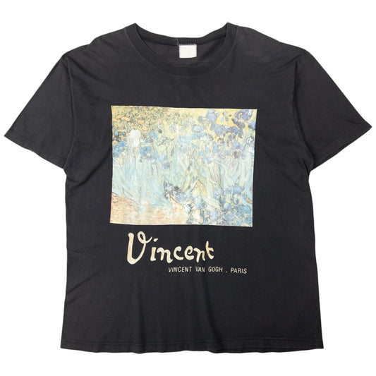 Vintage Vincent Van Gough Irises Painting Graphic T Shirt Size M