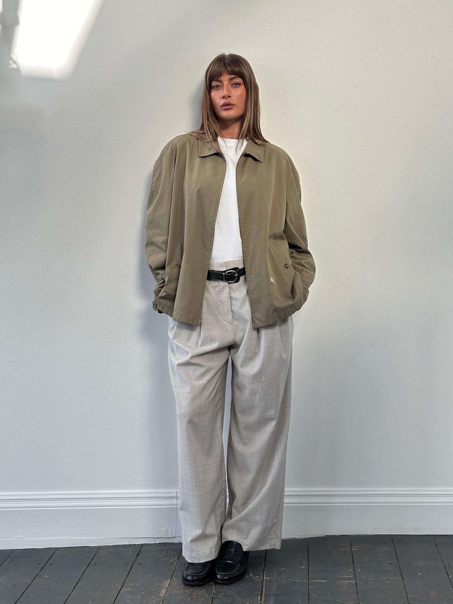 Burberry 1990s Wool Logo Bomber Jacket – XL