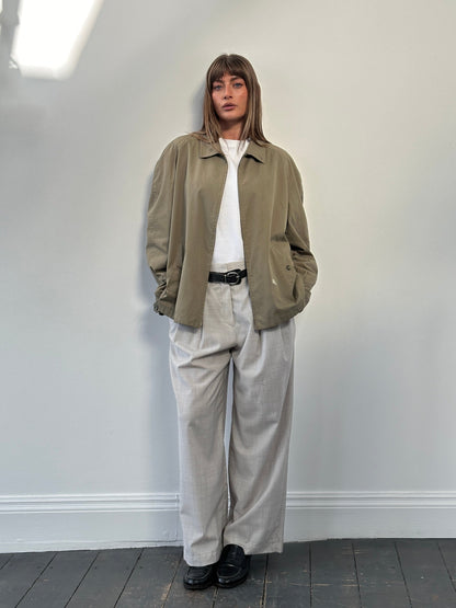 Burberry 1990s Wool Logo Bomber Jacket – XL