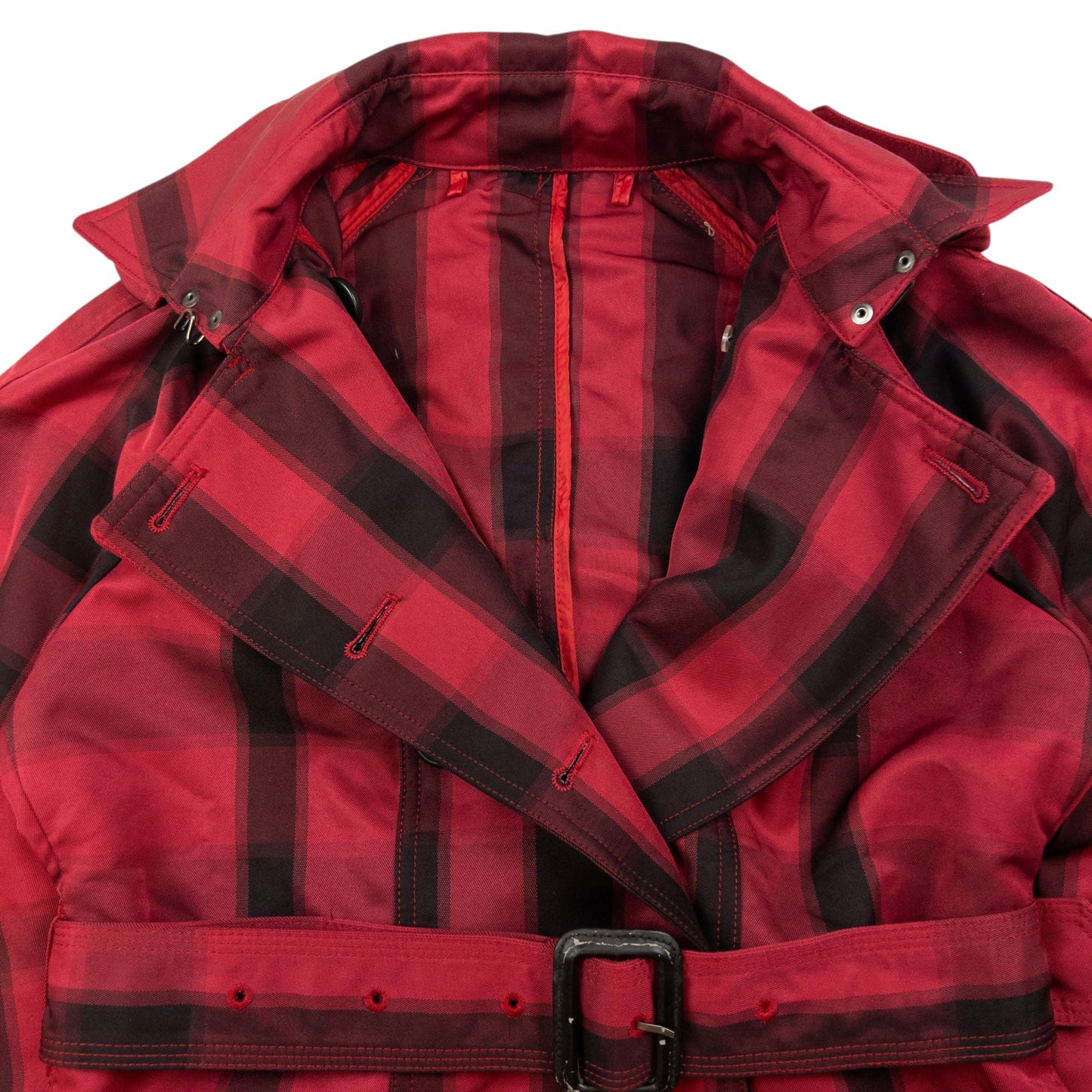 Vintage Burberry Nova Check Belted Trench Jacket Womens Size M