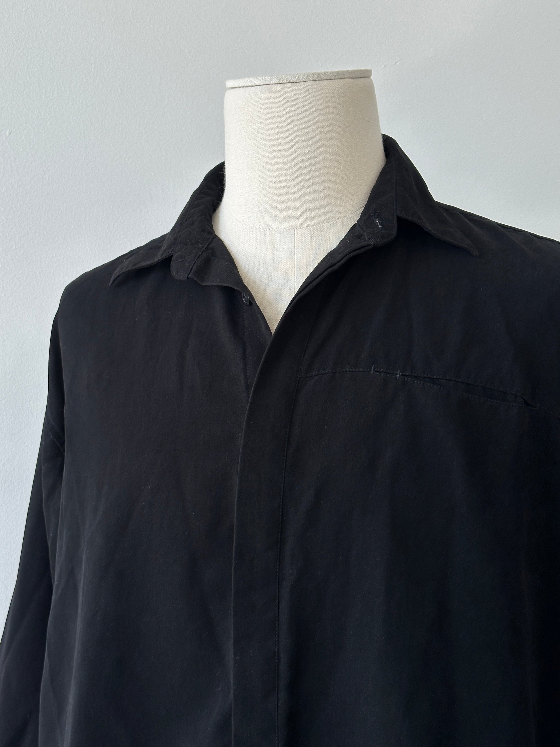 Vintage 1990s Concealed Placket Shirt - L