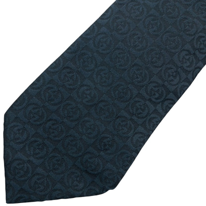 Vintage 2000s Gucci Monogram Silk Tie | O/S, Navy