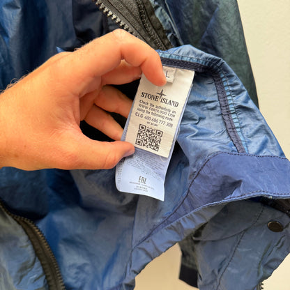 2017 Stone Island Nylon Metal Weft Jacket (L) | Large, Metallic Blue