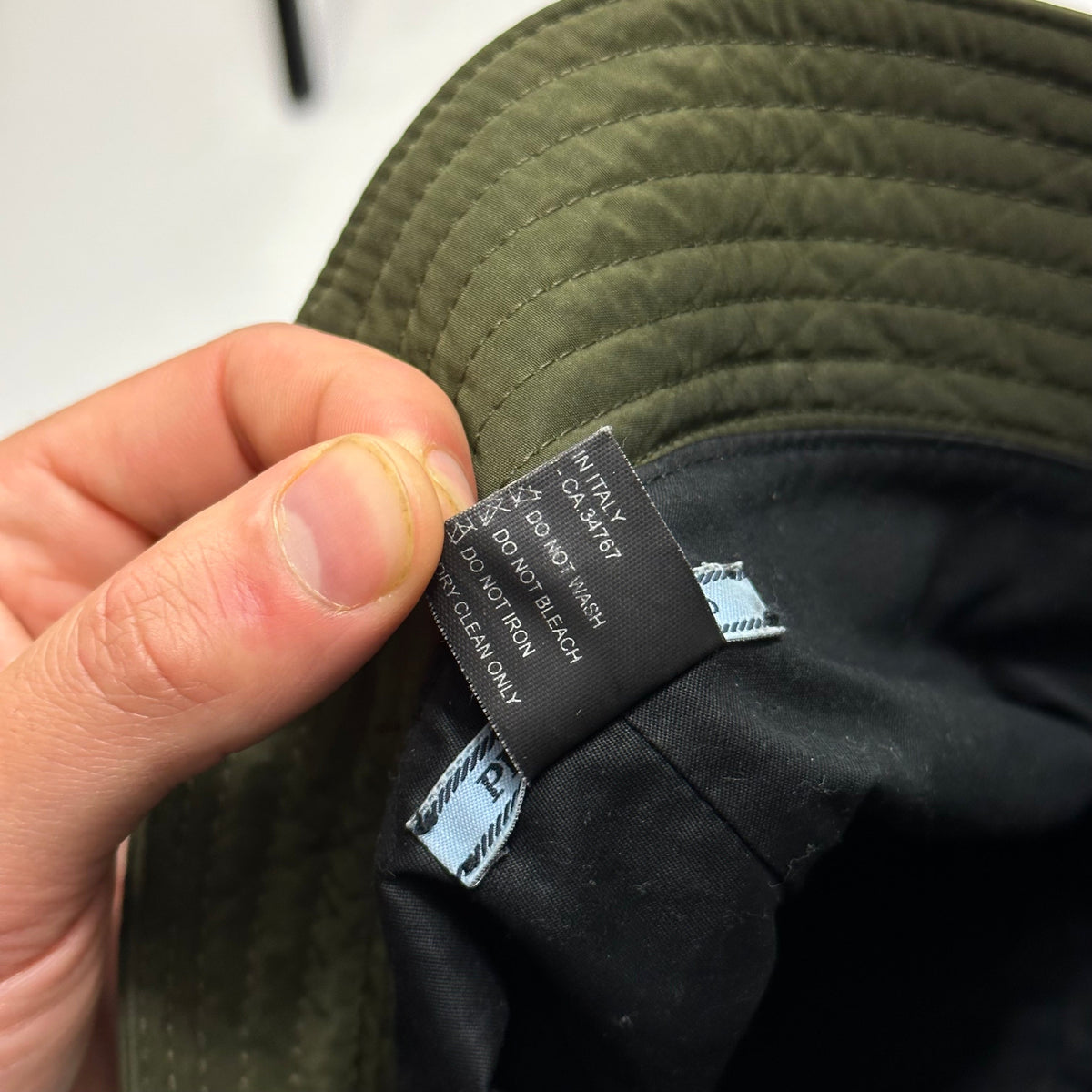 Prada Linea Rossa Technical Nylon Bucket Hat - M | O/S, Olive Green
