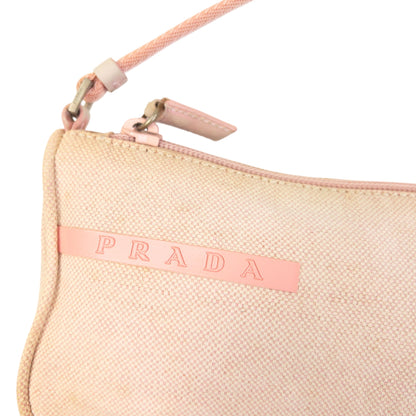 Vintage 2000 Prada Sport Mini Baguette Shoulder Bag | O/S, Pink