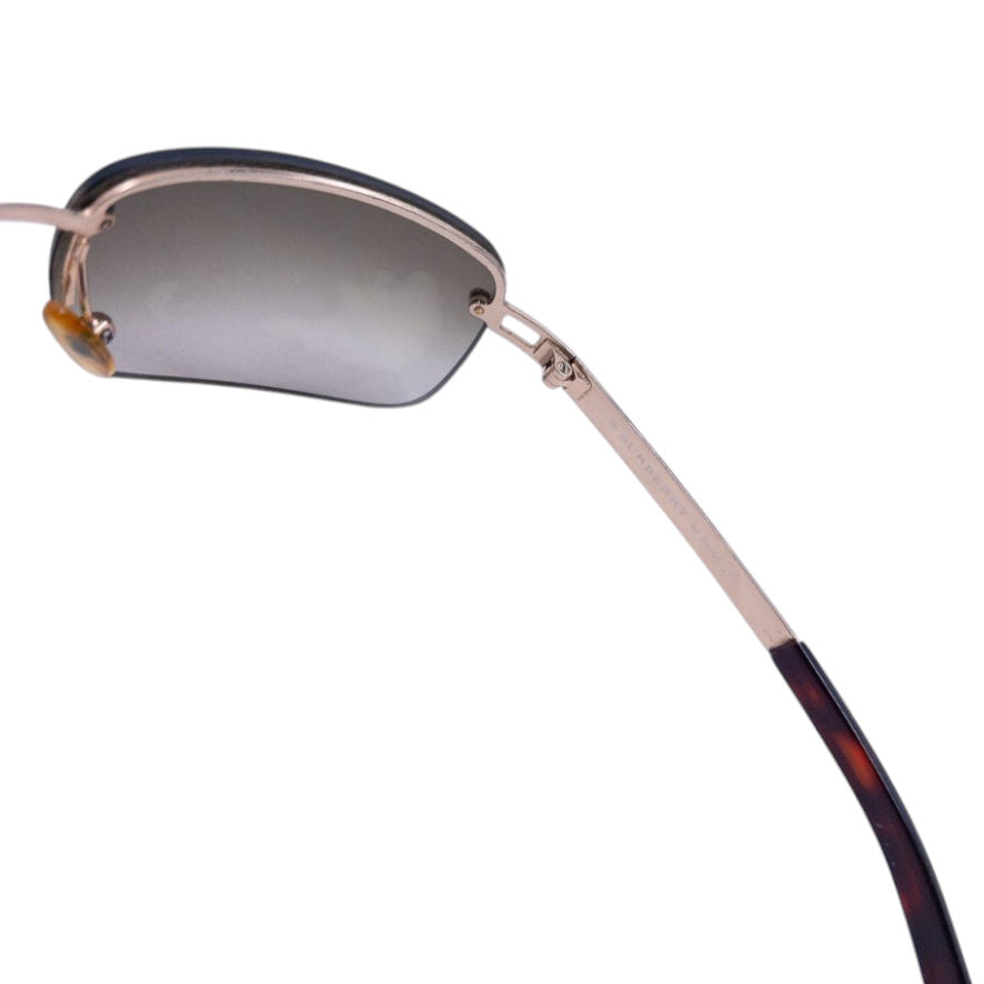 Vintage Burberry Nova Check Rimless Sunglasses