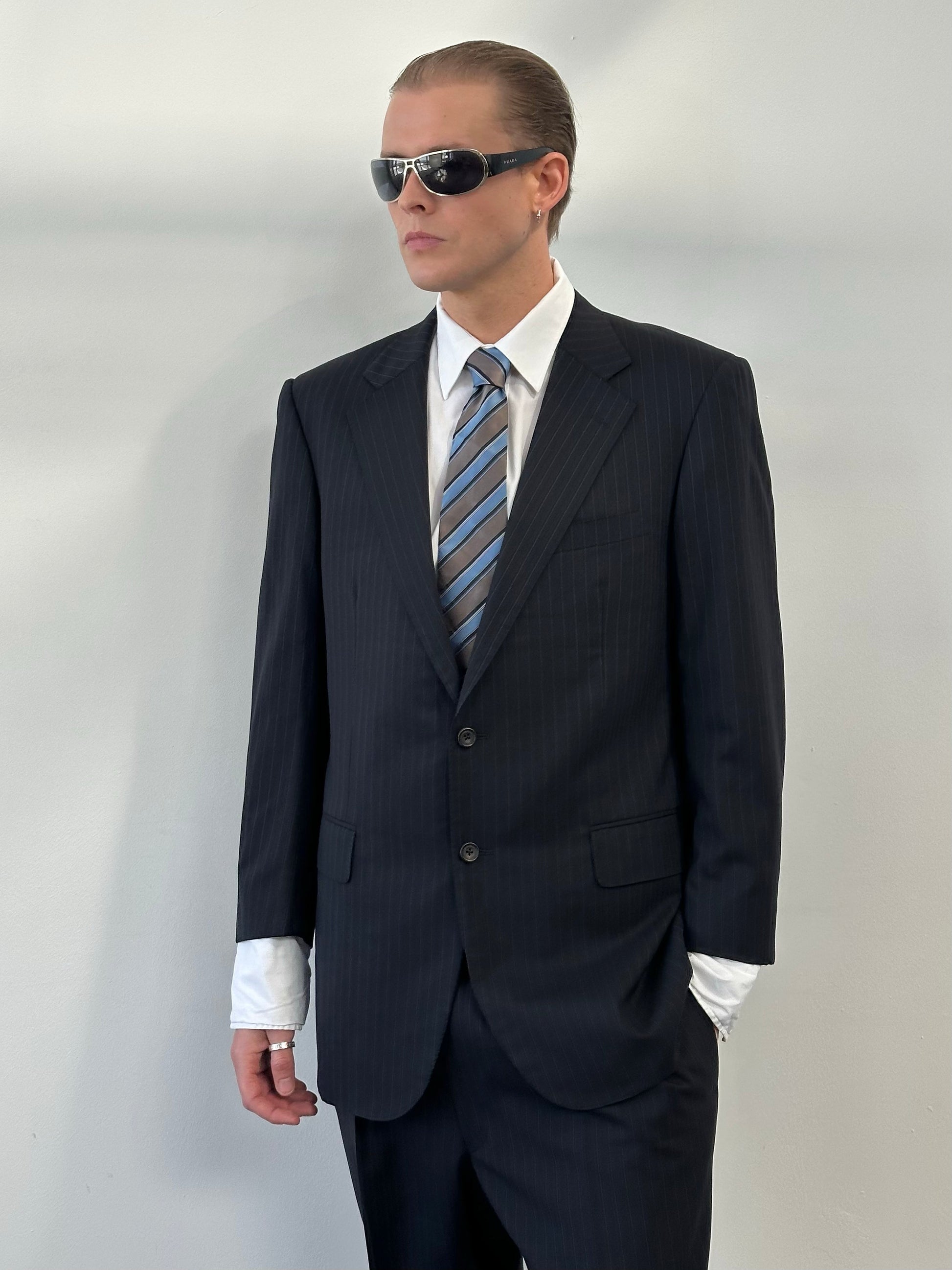Burberry London Charcoal Pinstripe Two-Piece Suit