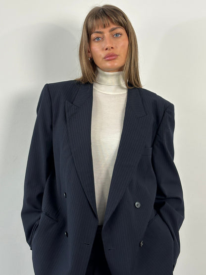 Yves Saint Laurent Menswear 1990s Pure Wool Double Breasted Blazer - 42R/XL