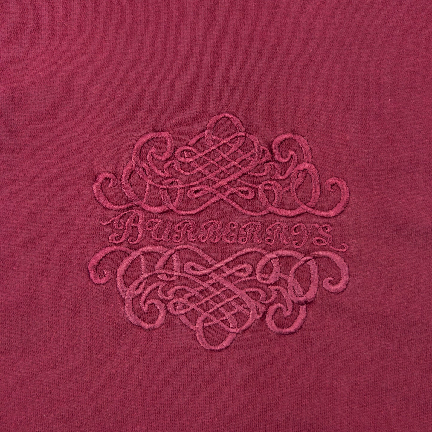 Vintage 90s Burberry Embroidered Sweatshirt Size S | Small, Burgundy
