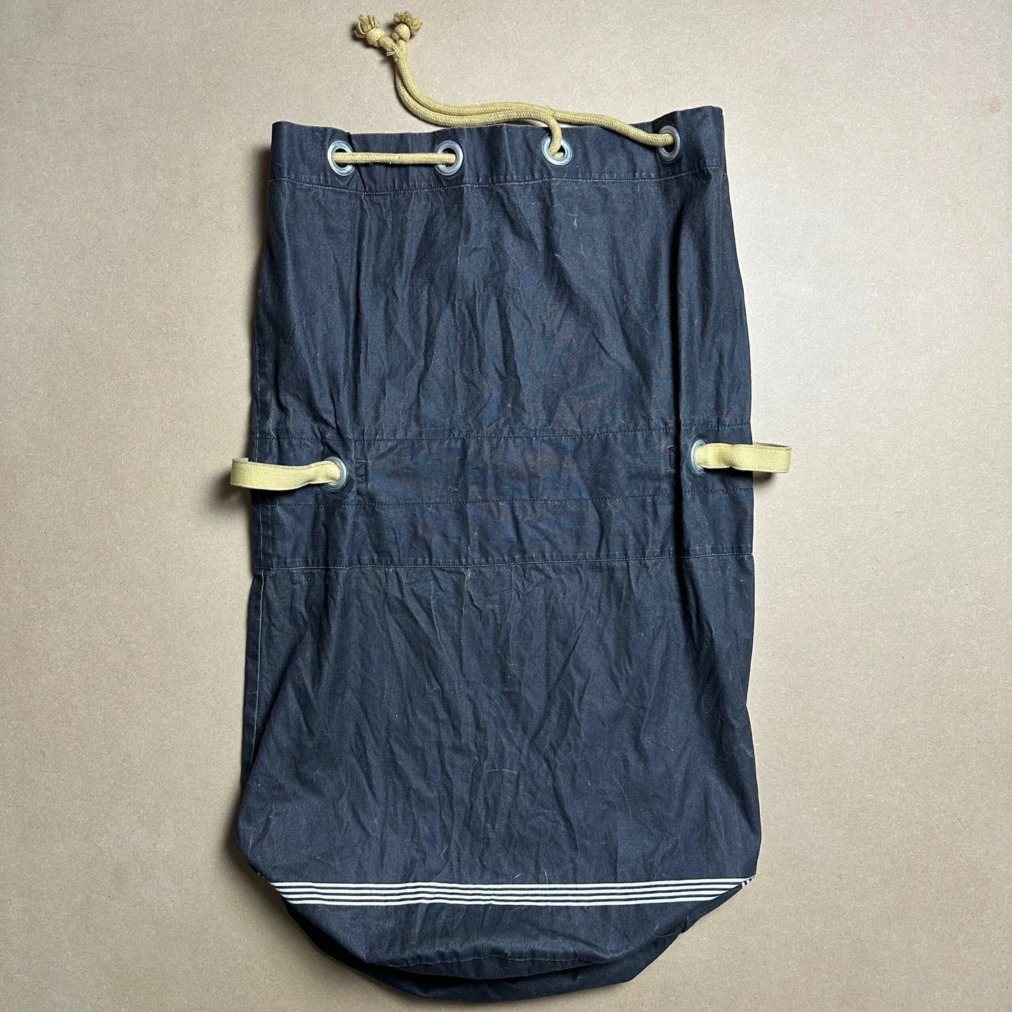 S/S 1986 Midnight Grey Sail Cloth Marina Duffle Sack