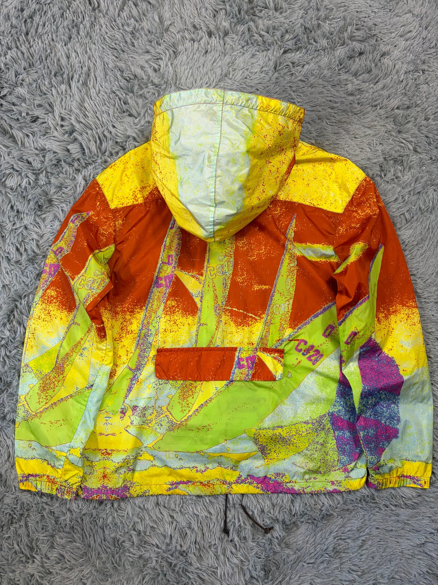 Prada Sport 00’s Thermal Sailing Heatmap Nylon Bag Jacket - S/M | O/S, Orange, Yellow, Multicolor
