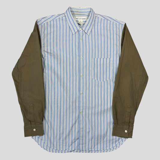 Comme Des Garçons SHIRT 00’s Bi-colour Striped Baby Blue Shirt - M | Default Title, Multicoloured