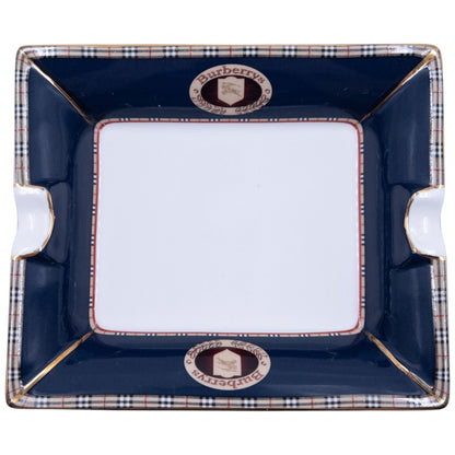 Vintage 90s Burberry Nova Check Fine Bone China Ashtray | O/S, Mixed