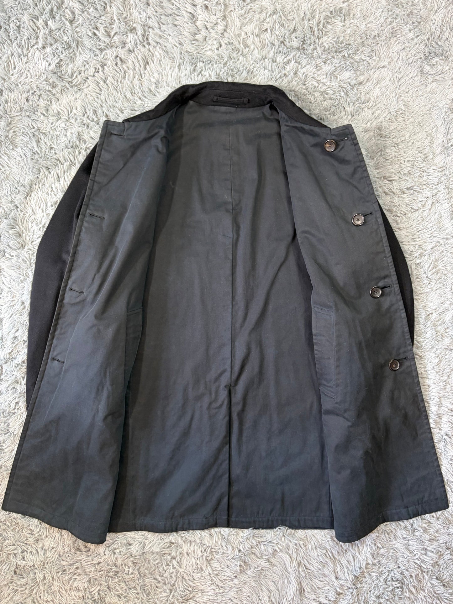 Gucci by Tom Ford 1999 Reversible Wool & Cotton Car Coat - L | O/S, Black