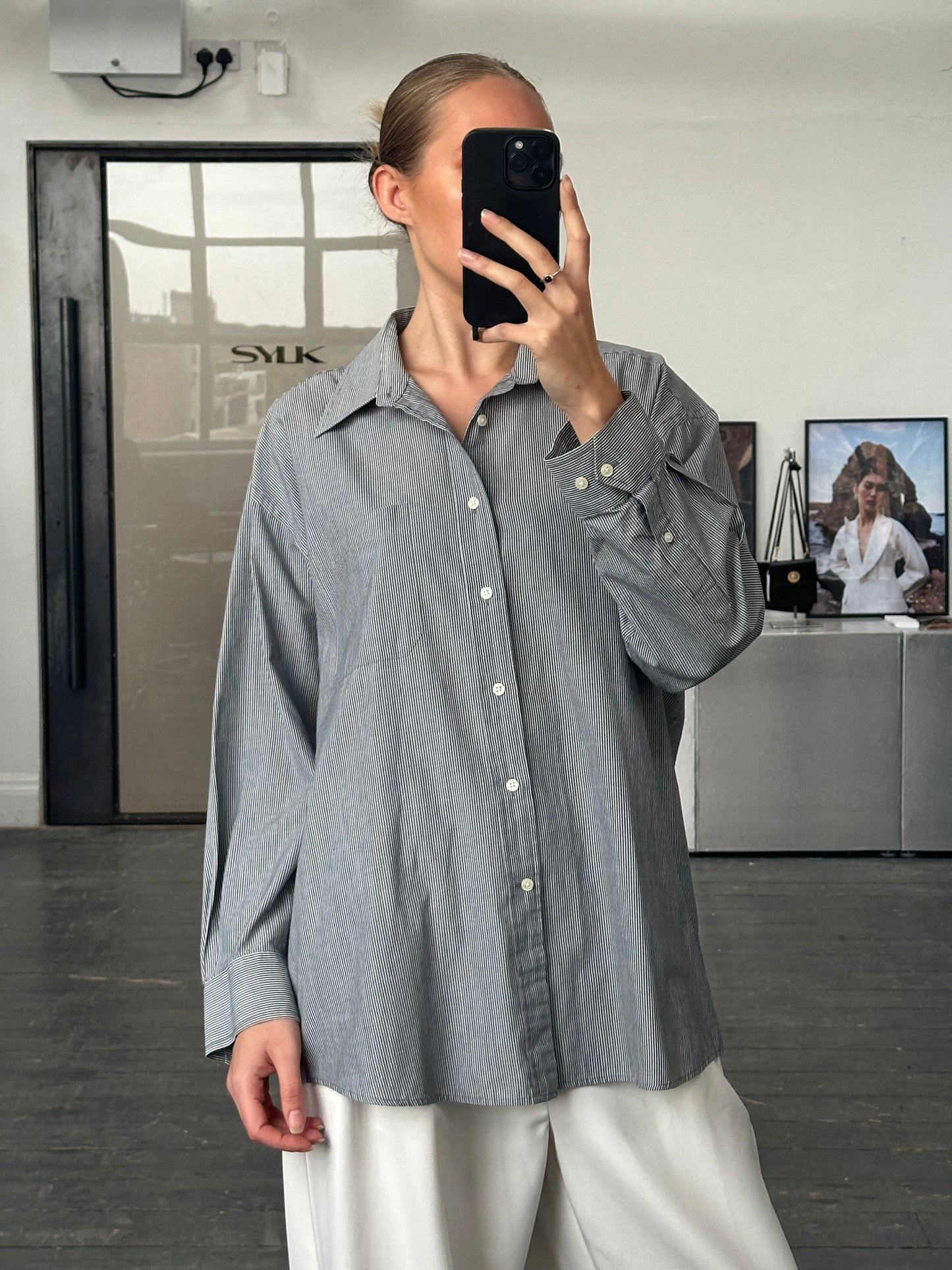 Christian Dior 1990s Stripe Cotton Shirt - L
